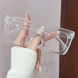 Y2K Clear Framed Oversized Glasses NEW 🏷️